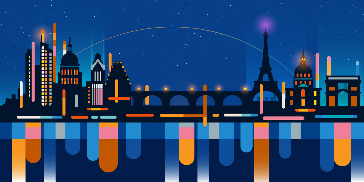 Abstract Illustration of Austin connection with Paris