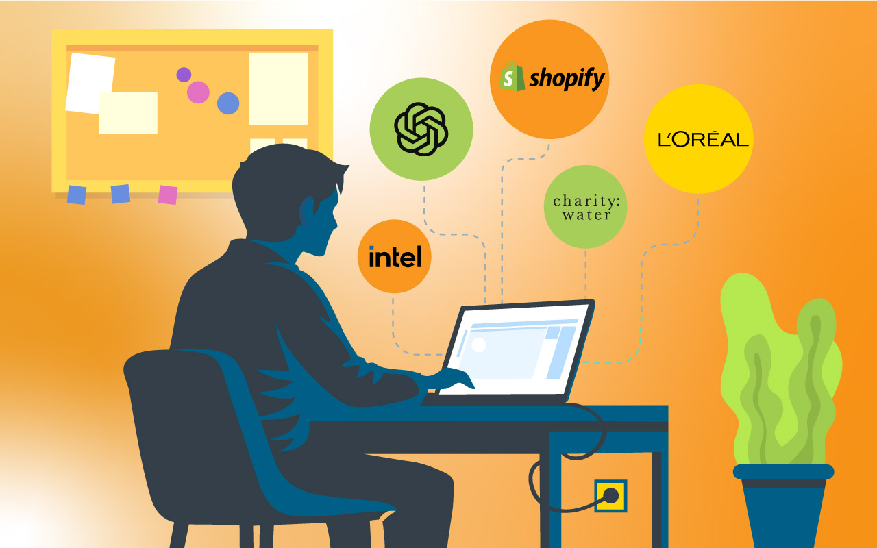 Illustration of UT Global Career Accelerator student